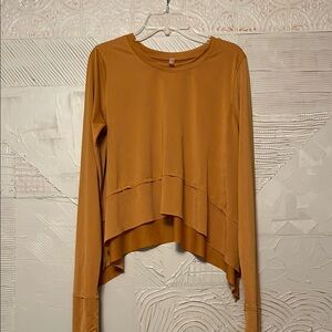 EUC Free People Movement Women's Mustard Long Sleeve Top, size M
